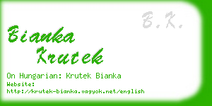 bianka krutek business card